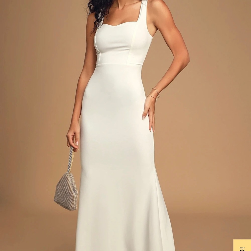 White maxi dress xs